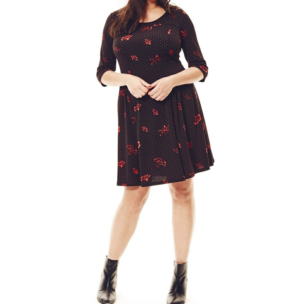 Simply Be Jeffrey & Paula Skater Dress Size 14